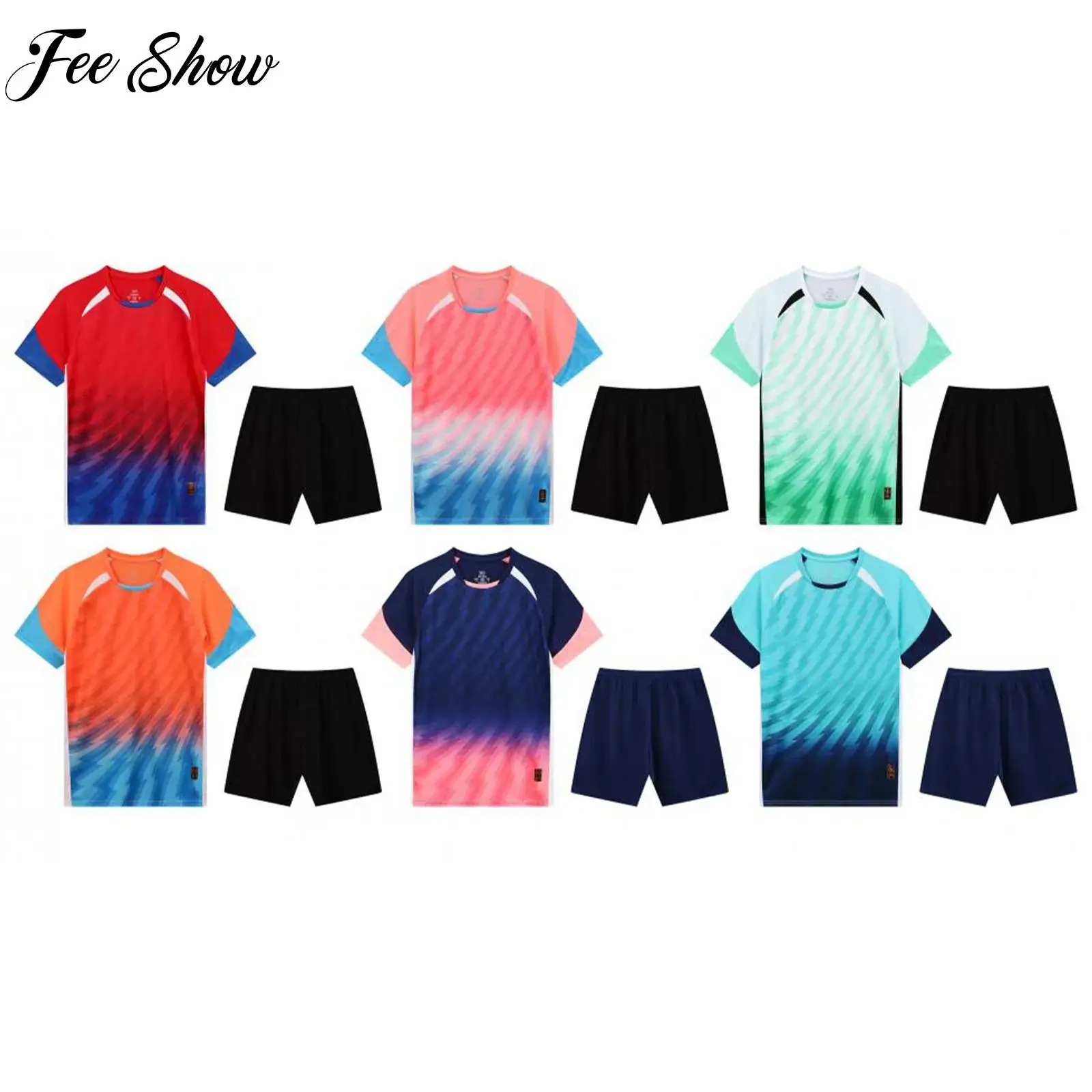 

New Children's Sports Sets Quick Drying T-shirt Shorts Sportswear Basketball Soccer Suit Kids Clothes Breathable Summer Clothing