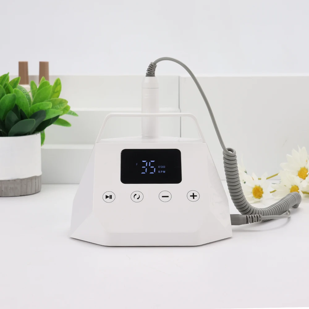 Draadloze Batterij 65 W Coreless Elektrische Nagelboormachine 35000 Rpm Boor Set Manicure Met Desktop Polijstmachine E Bestand