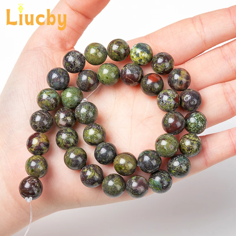 Natürliche Drachenblutsteinperlen für Schmuckherstellung DIY Frau Zubehör Charm Armband Creolen 15" Strang 4/6/8/10/12mm – Detail 4