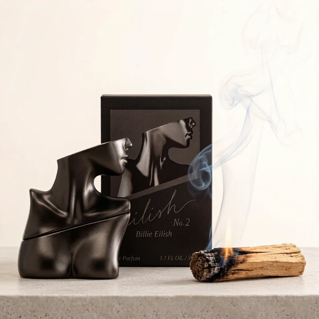 

Billie Eilish Eilish Alluring Woody Floral Perfume with Apple Blossom & Palo Santo, Iconic Sculpted Bottle, Long