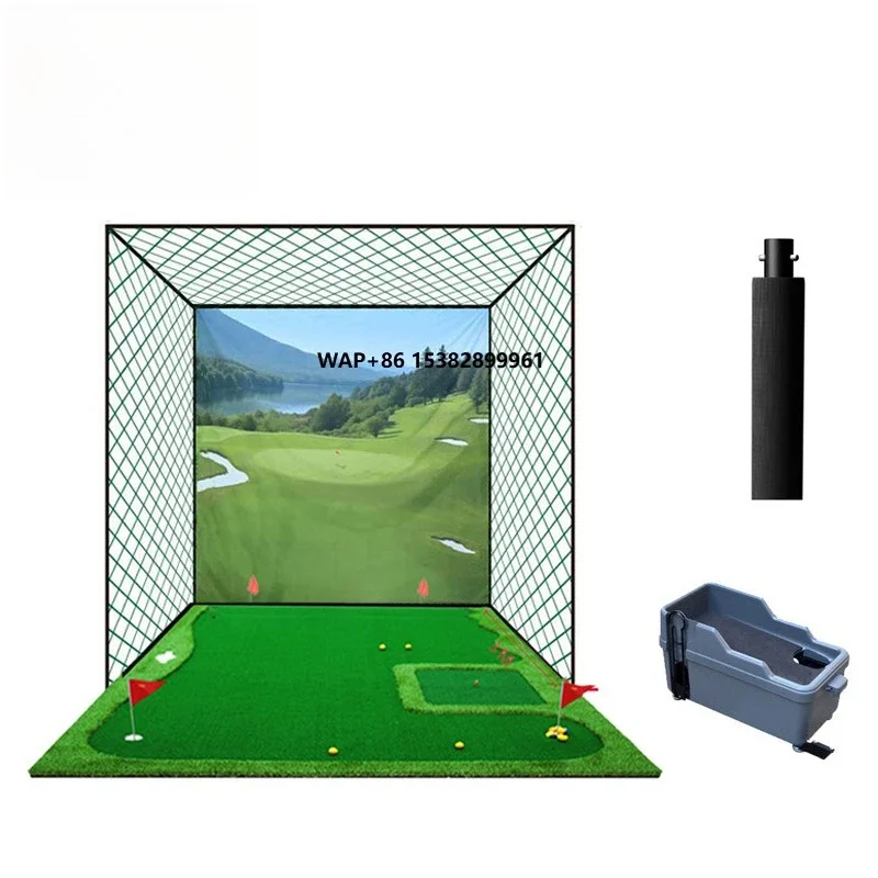 Golf Hitting Cage, Indoor and Outdoor Swing Practice Net, Scenic Target Cloth, Golf Green Practice Device