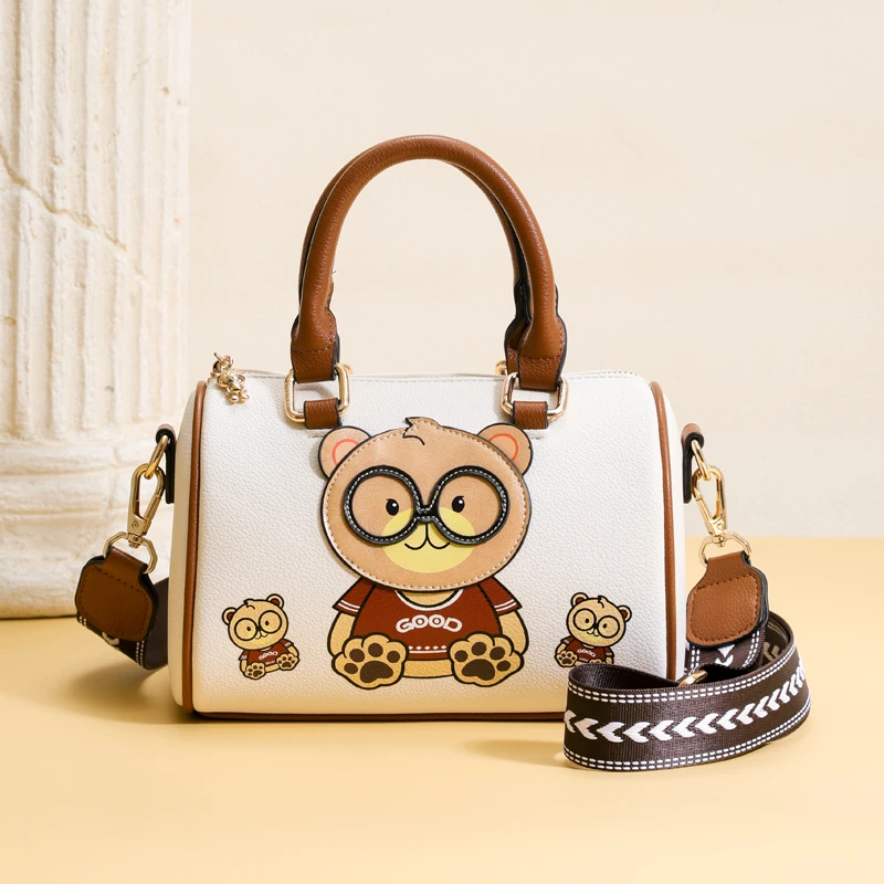 handbag and pursee for Girl 2023 Cute Bear Totes Bag Luxury Shoulder Bag female Office worker High quality Handbag for women