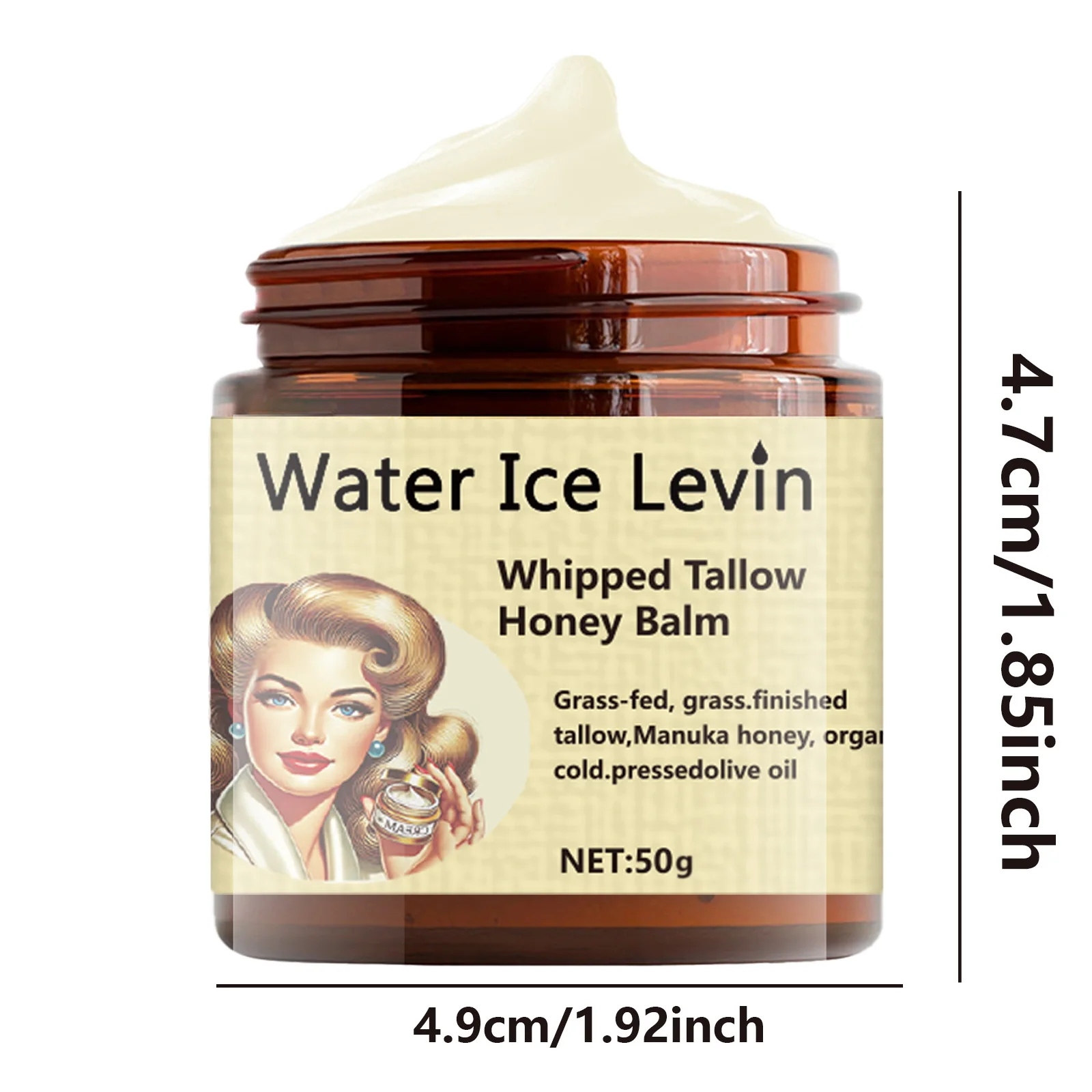 Fresh Cream Honey Balm, Containing Honey and Collagen, Hyaluronic Acid - Moisturizing Face Cream, Suitable for Dry Skin, All Skin Types