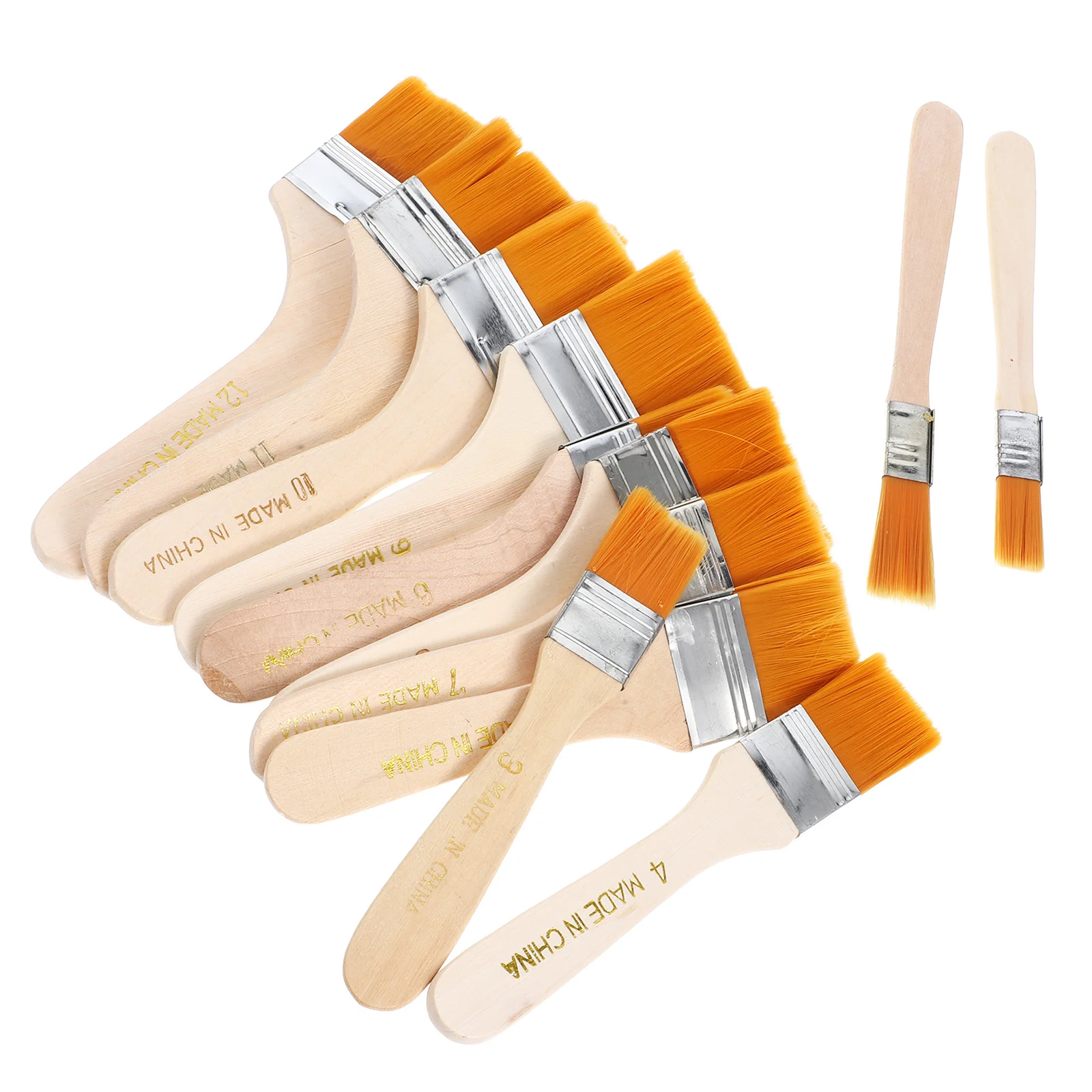 

Kit 's Graffiti Brush Set Paint Brushes Flat Wooden Penholder Oil Painting