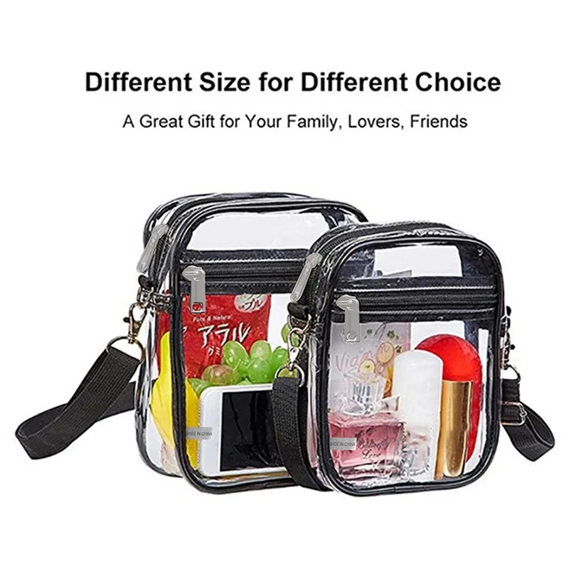 PVC Waterproof Shoulder Bag Women\'s Transparent Versatile Crossbody Bag Everyday Accessory Bag Crossbody Small Square Bag