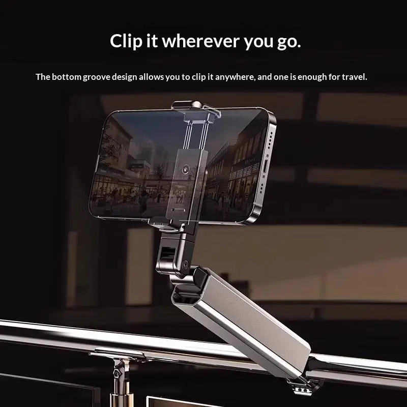 1PC Portable Foldable Phone Mount 360° Rotating Travel Holder Universal For Desk Flight Stand Clip Accessories