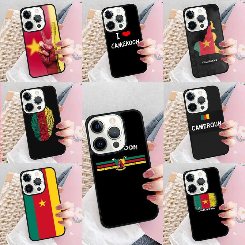 Republic of Cameroon Flag Phone Case Cover for iPhone 16 Promax 15 Pro 13 14 Plus 11 12 Mini XR XS MAX Coque