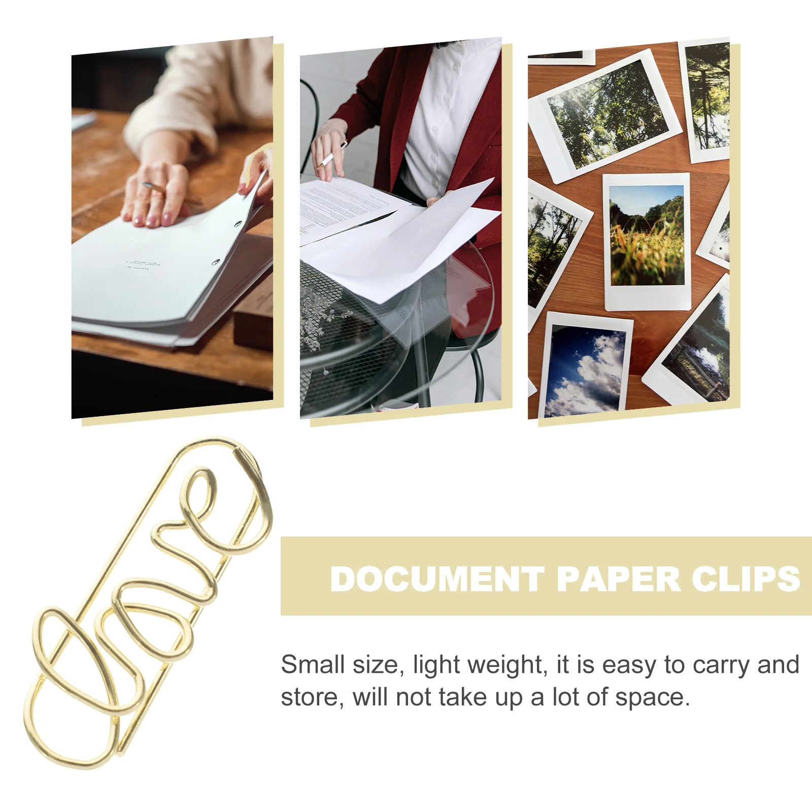 

50 Pcs Metal Paper Clip Clips Small Fun Paperclips Colorful Office Stationery for Novelty