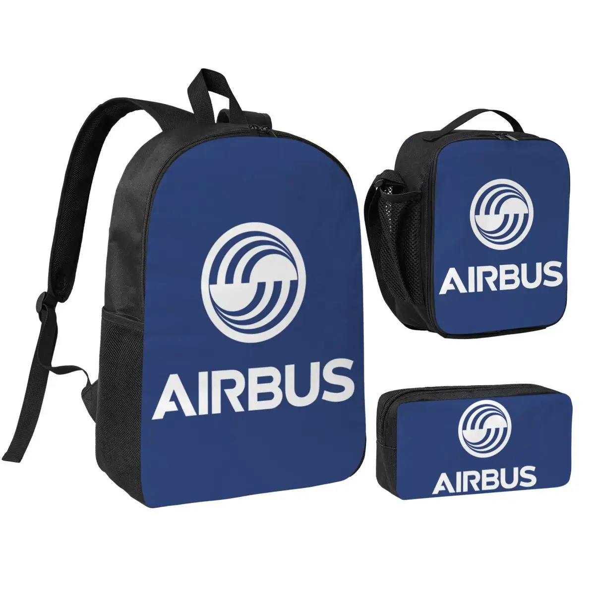 

Airbus Logo Backpack Boys Girls BookBag School Bag Shoulder Bags 3ps Insulated Lunch Bag Pencil Case