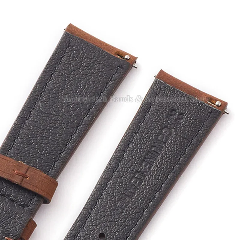 خمر حزام ساعة جلدية 18 مللي متر 19 مللي متر 20 مللي متر 22 مللي متر 24 مللي متر ل رولكس لهواوي GT4/3 جلد البقر الإفراج السريع سوار للطي مشبك