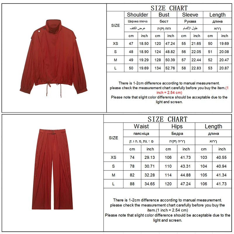 Guobioziy Women's Red Coat Suit 2026 Spring-Autumn Collection French Daily Casual Fashion Slim Fit British Street Classic Style