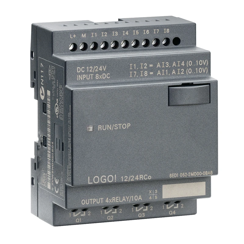 PLC DM16 24R expansion module SV/E/A 24V DC/24V DC/Relay 8 Digital Input/8  Output 4TE for Logo 6ED1055-1NB10-0BA2