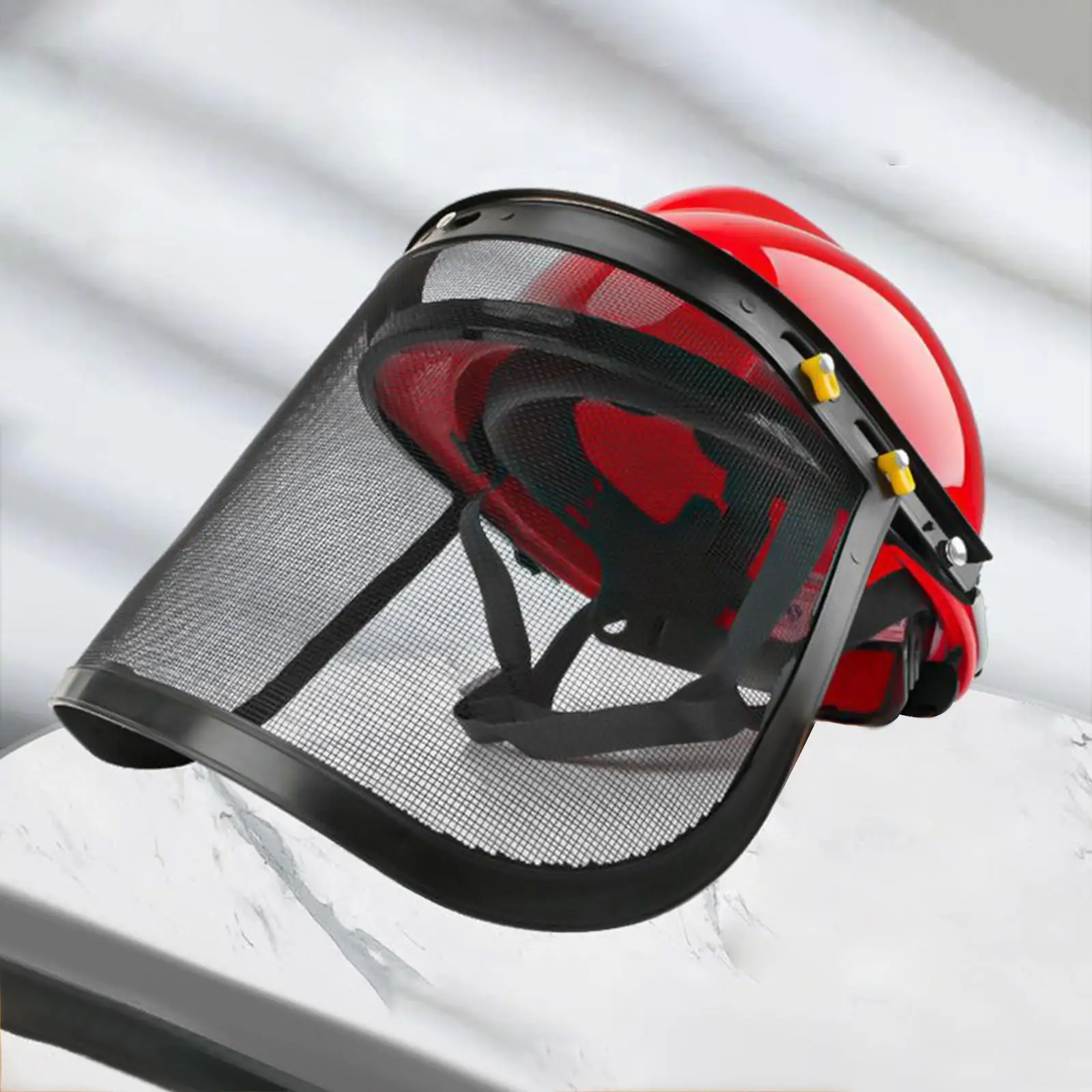 Ersatz-Gesichtsschutz- und Halterungsset für Schutzhelme. Robuste Aluminiumhalterung