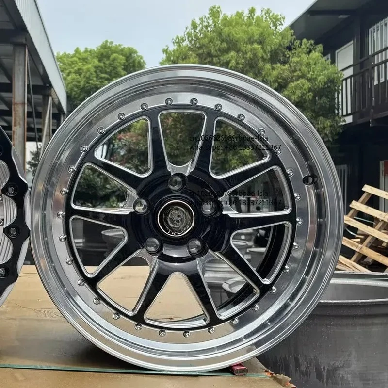 Full Staggered Drag Wheel Kit Narrow Front & Wide Rear Wheels Forged Aluminum Fit for Big Brake Equipped Performance