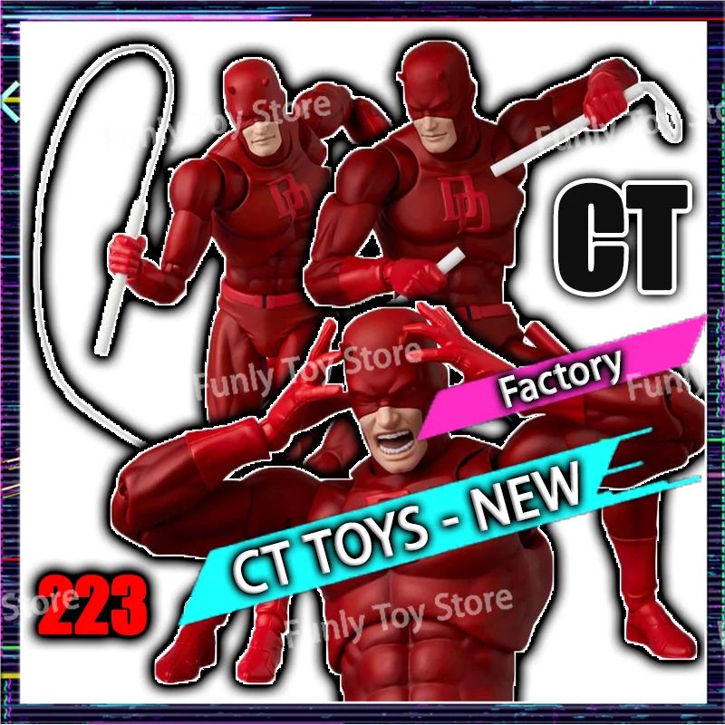 

New-Hot Ct Toys Daredevil Mafex 223 Figure SHF Comic Version Anime Action Figure Figurine Statue Model Custom Gifts Kids Toys