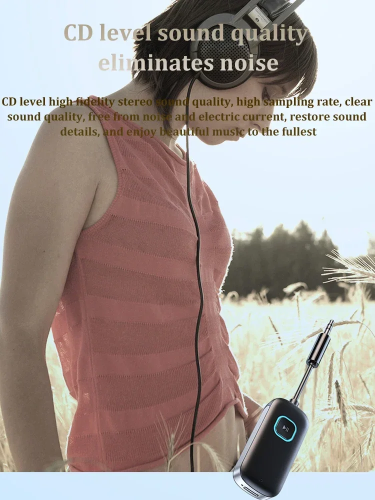 2 in 1 Bluetooth 5.2 Transmitter Receiver 3.5MM AUX aptX Adaptive LL HD Wireless Adapter Connect Two Bluetooth Headset Phone New