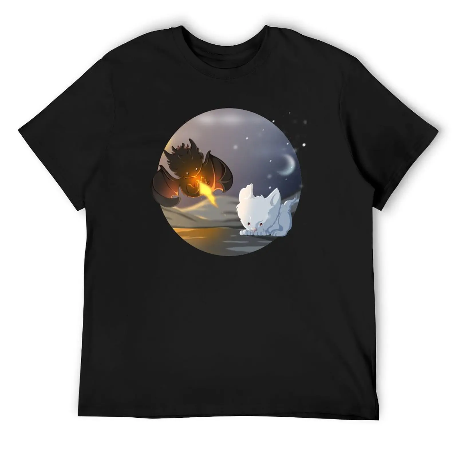 

Ice & Fire T-Shirt street wear cotton man t-shirts Funny t-shirt funny t shirts men