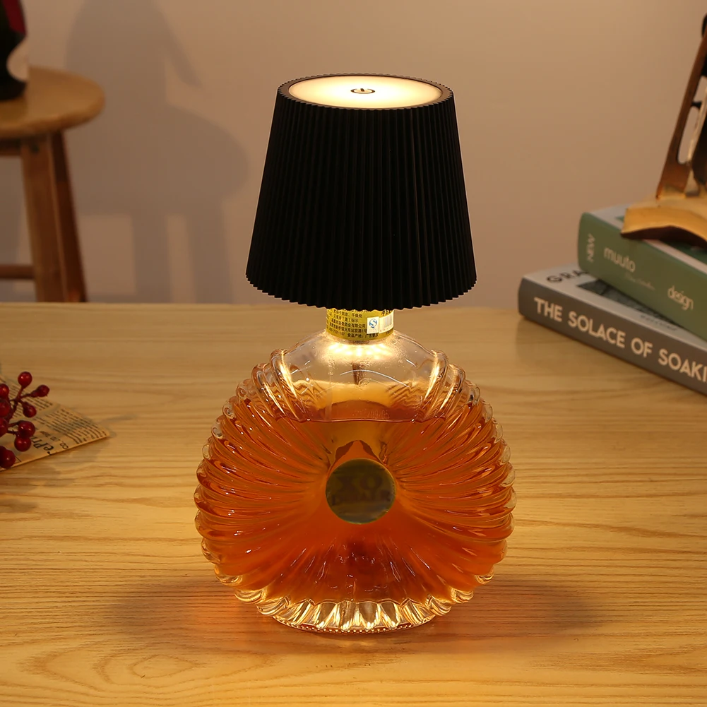 Lâmpada de garrafa sem fio 3 cores + rgb lâmpada de garrafa de vinho recarregável luz noturna decorativa para decorar salas de estar festas bares