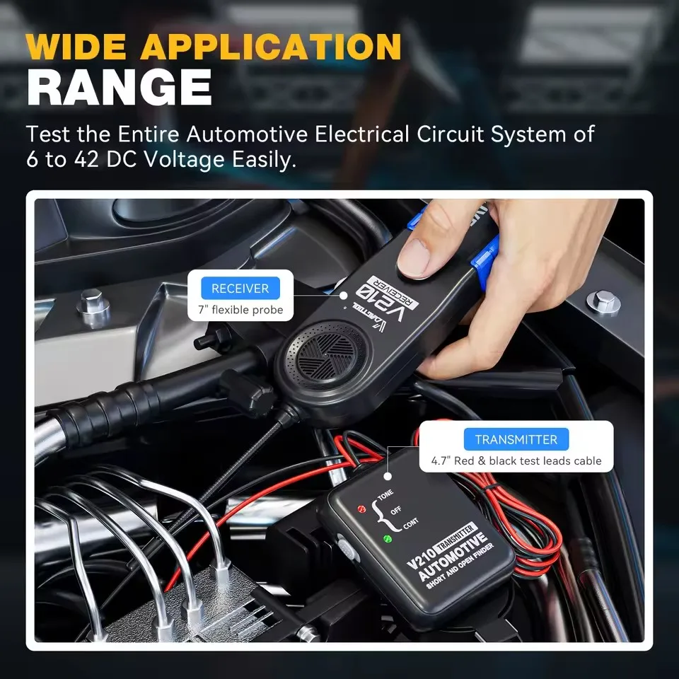 VDIAGTOOL V210 Car Circuit Tester Automotive Electrical Tester Open Short Finder Wire Tracker Analyzer Tool