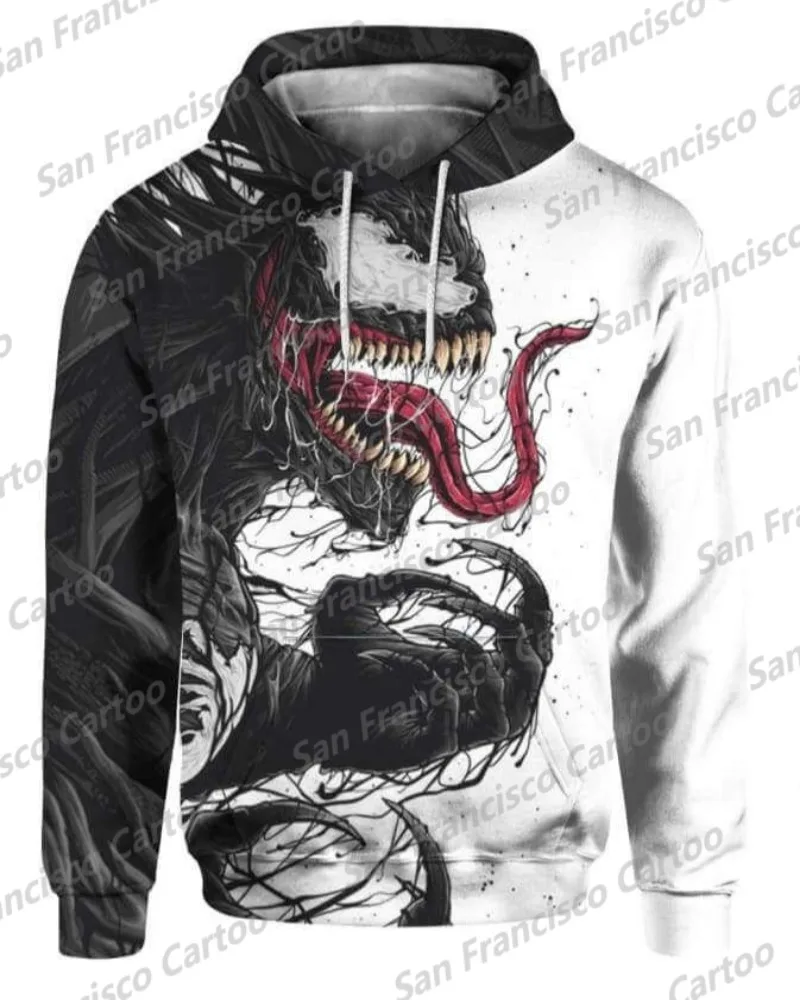 New Autumn&Winter Boy Marvel Comic Venom Avenger 3D Printed Men Long Sleeve Casual Hoodie KID/Adult Personalized Street Sweater