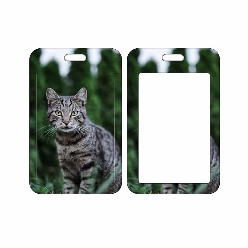 Kat Patroon ID Card Cover Card Container Bus Bank Card Case Kantoormedewerker Tas Kaarthouder Kerstcadeau