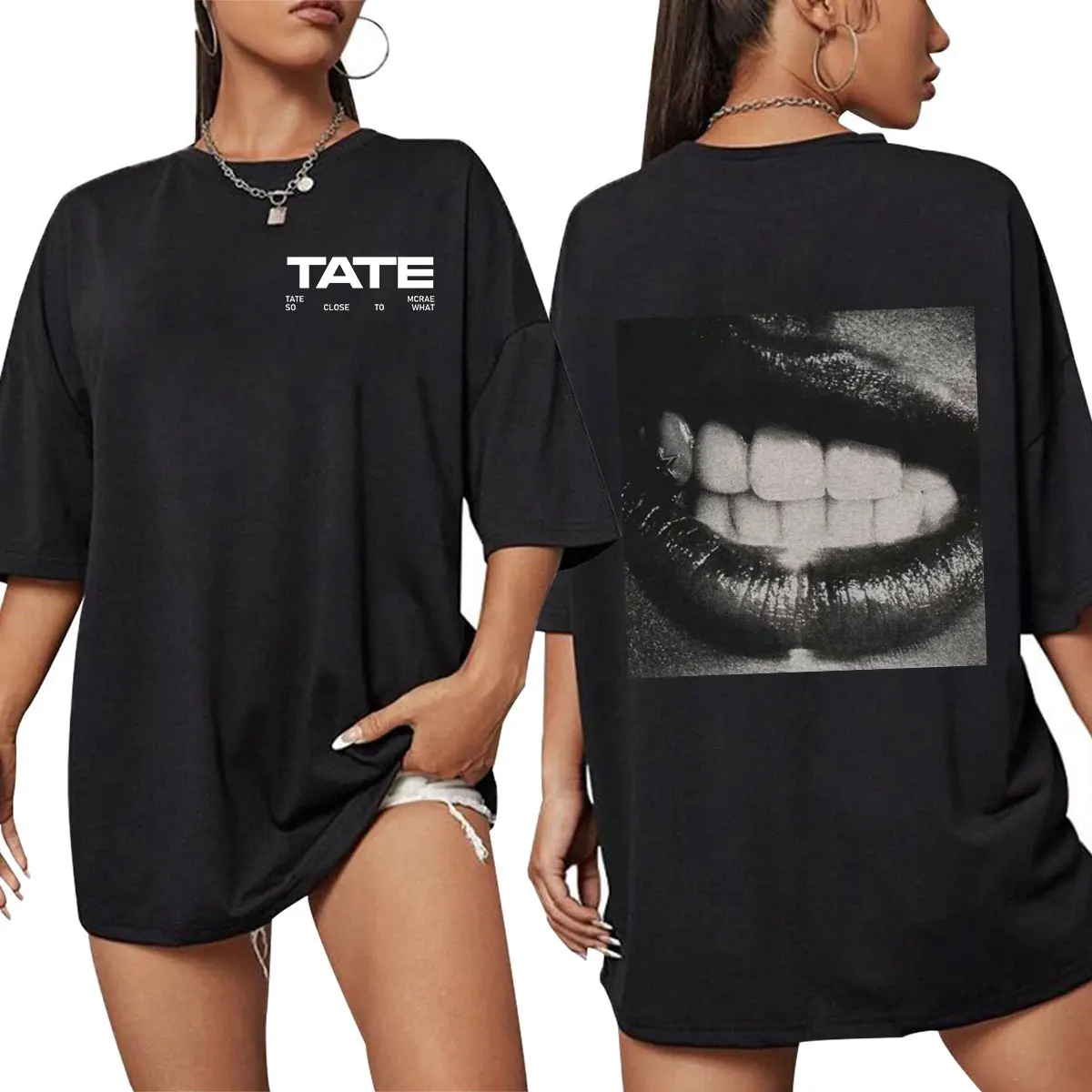Tate McRae قريب جدًا لعام 2025 أن ألبوم Merch الجديد للرجال والنساء بأكمام قصيرة من القطن غير الرسمي هدية للمتابعين.