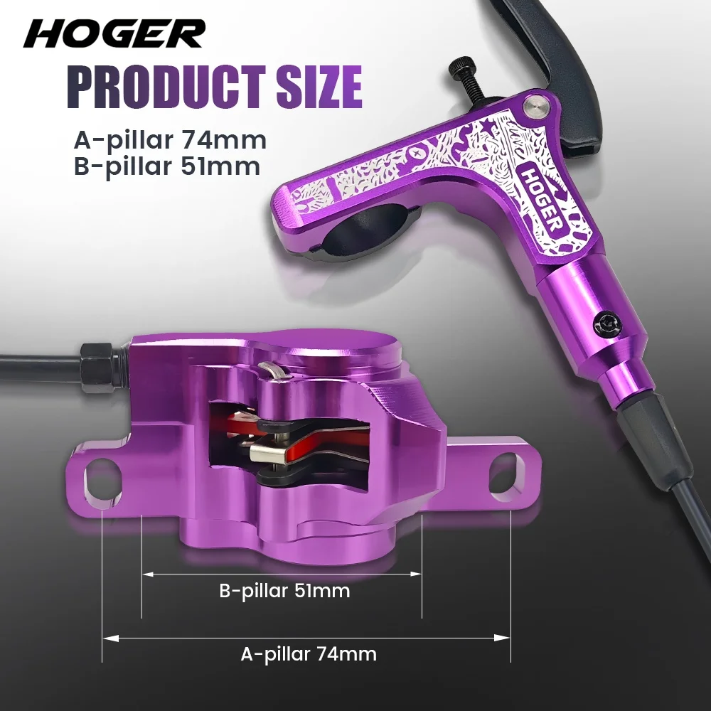 HOGER الدراجة الجبلية الصحن الهيدروليكي الفرامل مجموعة 160 مللي متر الدوارات النفط الفرجار لوحة الجبهة الخلفية دراجة جبلية المشبك 22.2 مللي متر مقبض عمود