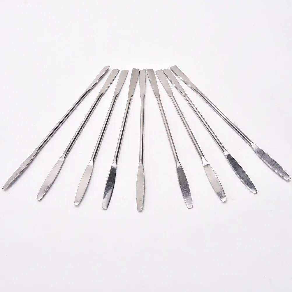 Makeup Cosmetic Nail Art Tool Stainless Steel Spoon Polish Cream Blender Mixing Palette Spatulas Stick Rod Tone Wholesale