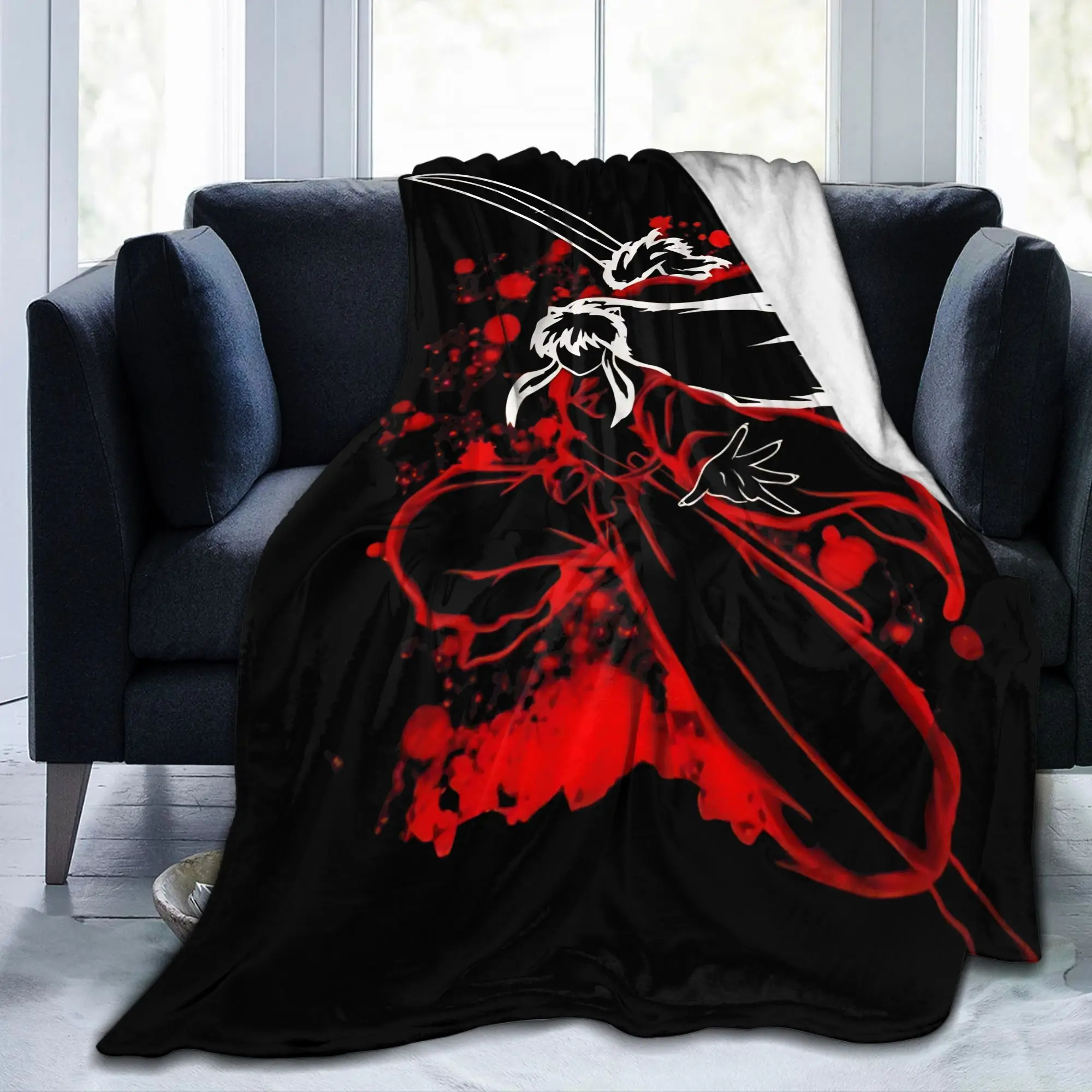 The Ancient Blade  Flannel Blankets Inuyashas Funny Throw Blanket for Bed Sofa Couch 200x150cm Rug Piece,