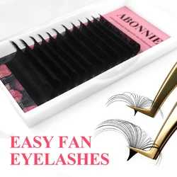 Abonnie Mega Volume Lashes 0.03 Easy Fan Eyelash Extensions Fast Blooming Cashmere Eyelashes Supply for Eye Beauty