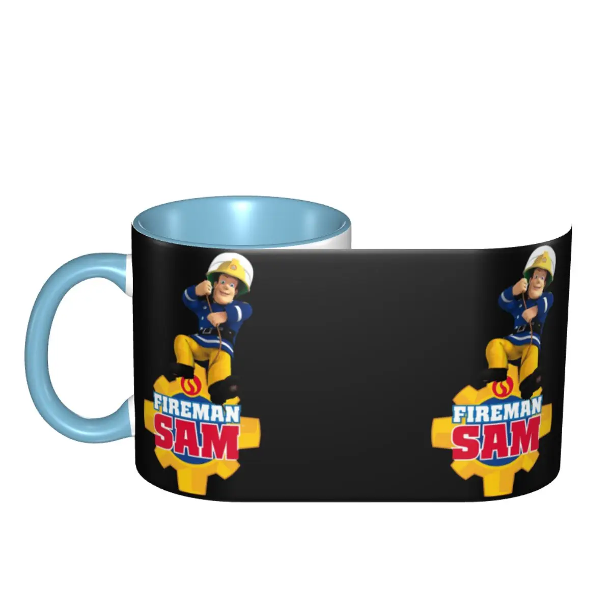 Cartoon Firefighter Fireman Sam Mug Funny Ceramic Coffee Cups Tea Mugs Milk Cup Drinkware Gifts for Woman Man DIY Custom