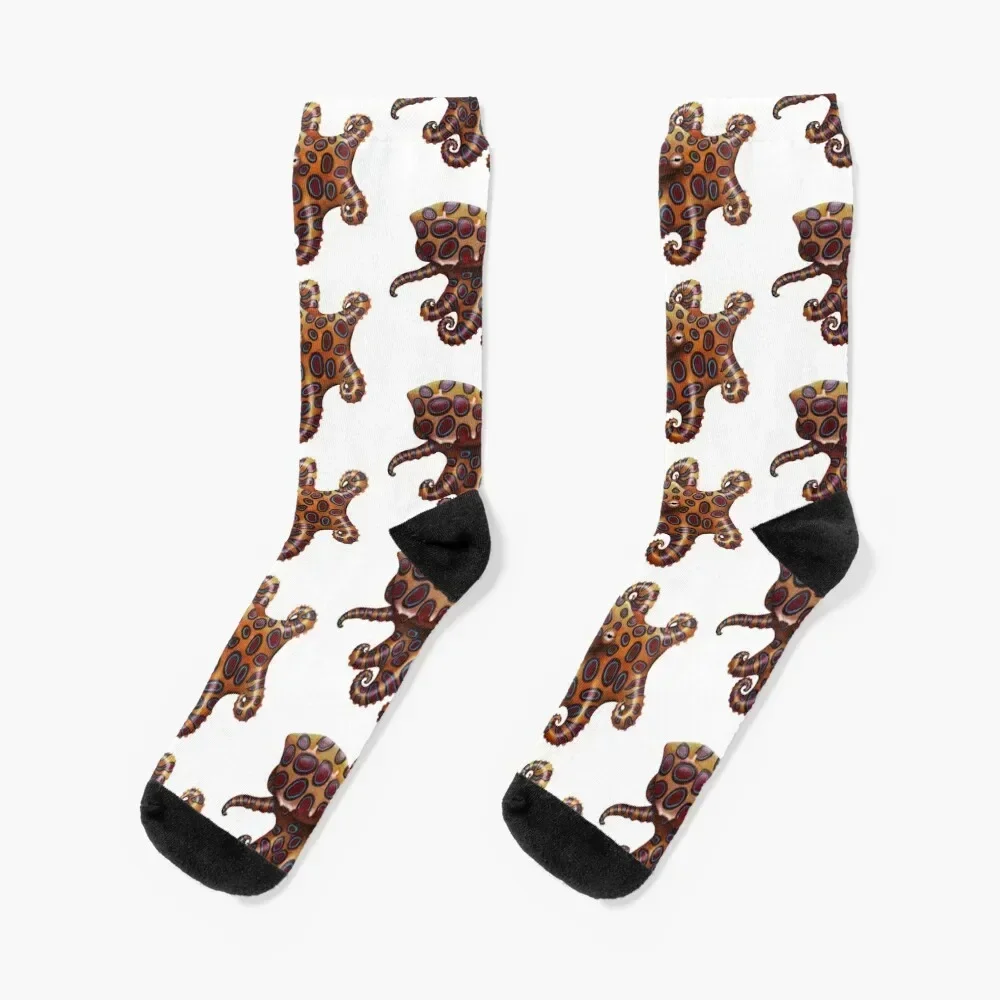 Blue Ringed Octopus Socks Climbing cartoon funny gift Socks For Men Women's