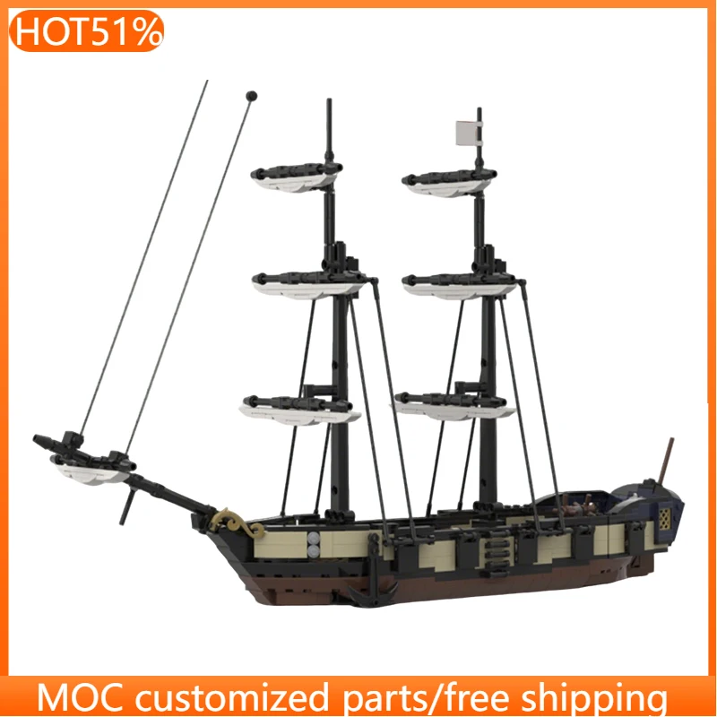 Set di Costruzioni Personalizzabili da 790 Pezzi, Modello di Nave Commerciale MOC, Blocchi Modulari per Bambini, Design Semplice, Giocattolo Fai-da-Te per Ragazzi, Regalo di Natale