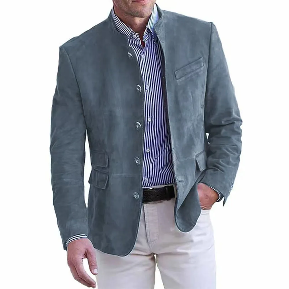 

2025 Autumn New Men's Single-Piece Buttoned Casual Jacket Slim Fit Daily Top