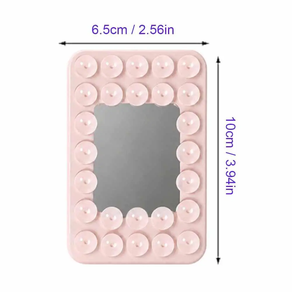 Magnetic Suction Cup Phone Holder with Mirror Square Suction Cups for Hands-Free Wall Stand for Selfies and Video - view 6