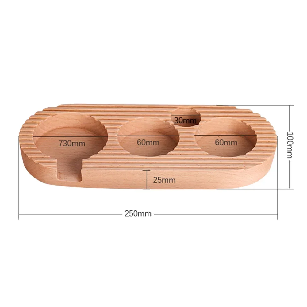 

Stylish and Functional Beech Wood Coffee Tamper Stand Presser Holder Mat Fits All Standard Sizes (51mm/54mm/58mm)