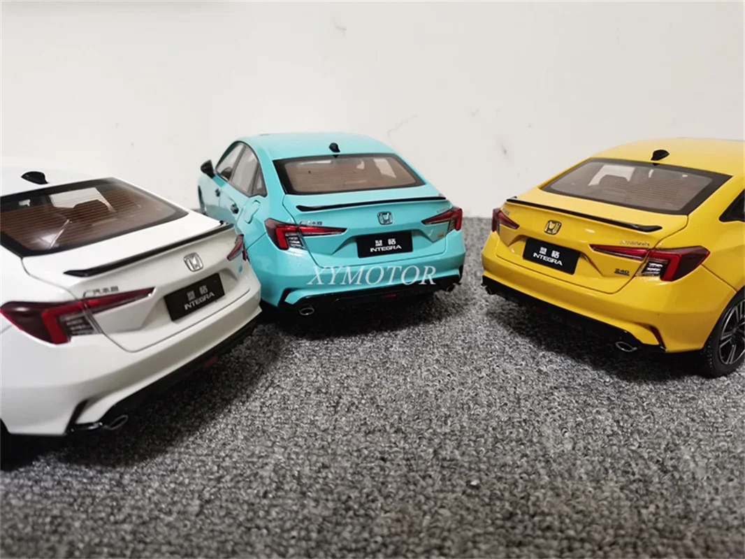 1/18 For Honda INTEGRA 2022 Diecast Metal Car model Blue/White/Yellow Kids Toy Gifts Collection Ornaments Display