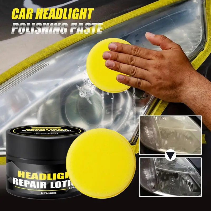 

Car Headlight Restoration Polishing Headlamp Scratch Remover Repair Cleaning Paste Remove Oxidation Headlight Restoration Polish