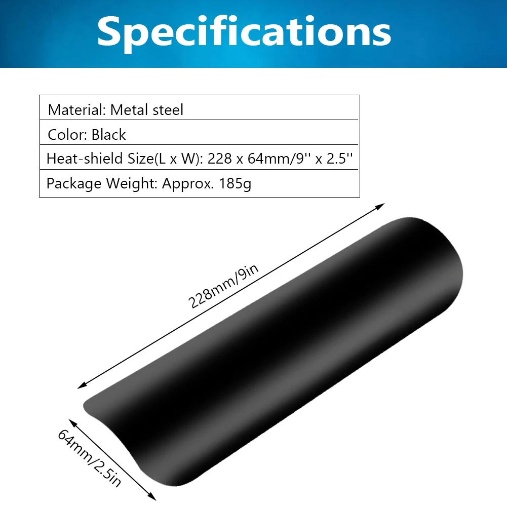 Picture 5: Universal Motorcycle Exhaust Pipe Heat shield Muffler Staight Cover