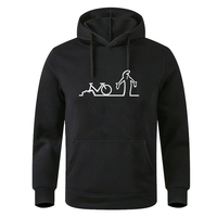 La Linea The Line Osvaldo Cavandoli TV Hoodie Men's Hip Hop Fashion Pullover Sweatshirt Casual Long Sleeve Hooded Streetwear