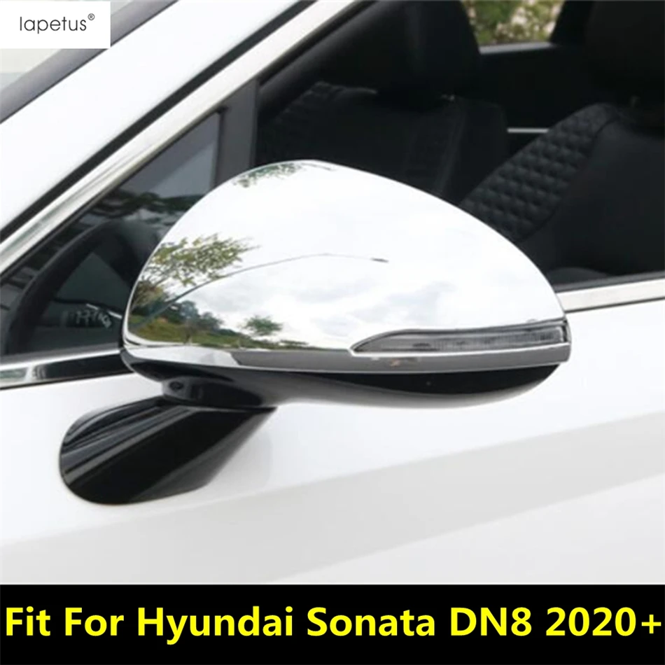 

Rearview Mirror Cap Case Protection Cover Trim For Hyundai Sonata DN8 2020 - 2023 ABS Carbon Fiber / Chrome Exterior Accessories