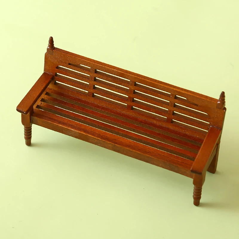 1 pz 1:12 casa delle bambole in miniatura panca in legno sedia giocattolo casa delle bambole mobili panche casa delle bambole Decoratin accessori