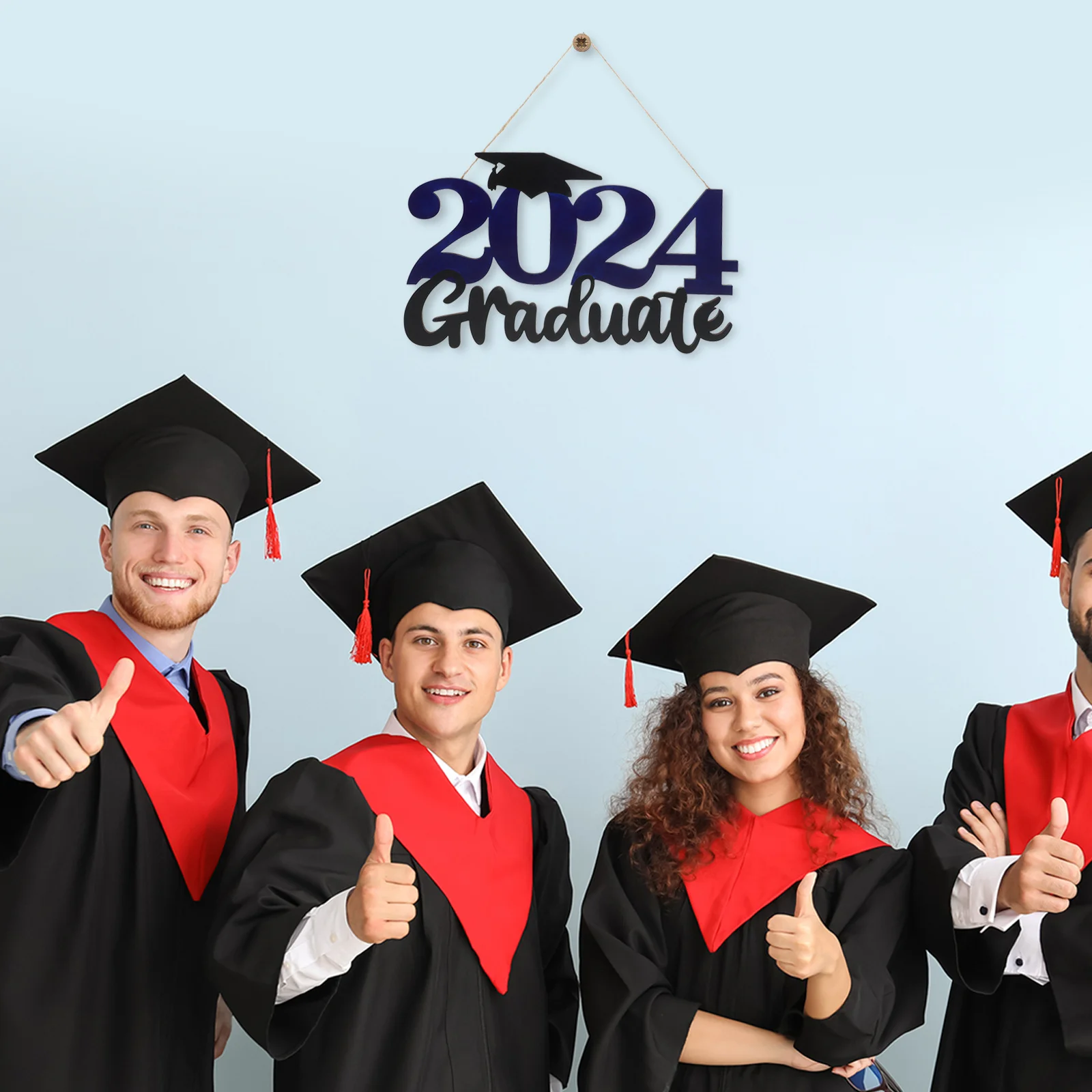 

Graduation Wooden Sign Delicate Polished Home School Graduation Decor Photo Booth Prop 2024 Photo Props Party Photobooth Props