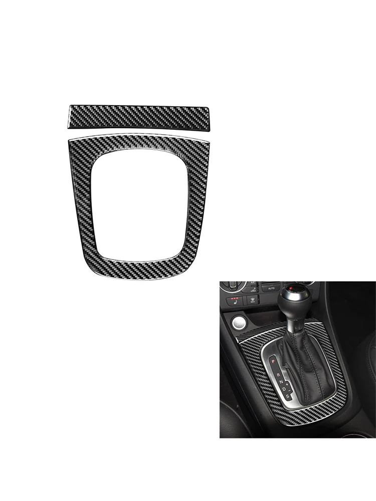 2 uds Panel de cambio de marchas decoración cubierta embellecedora pegatina para Audi Q3 2013 2014 2015 2016 2017 2018 accesorios interiores de coche