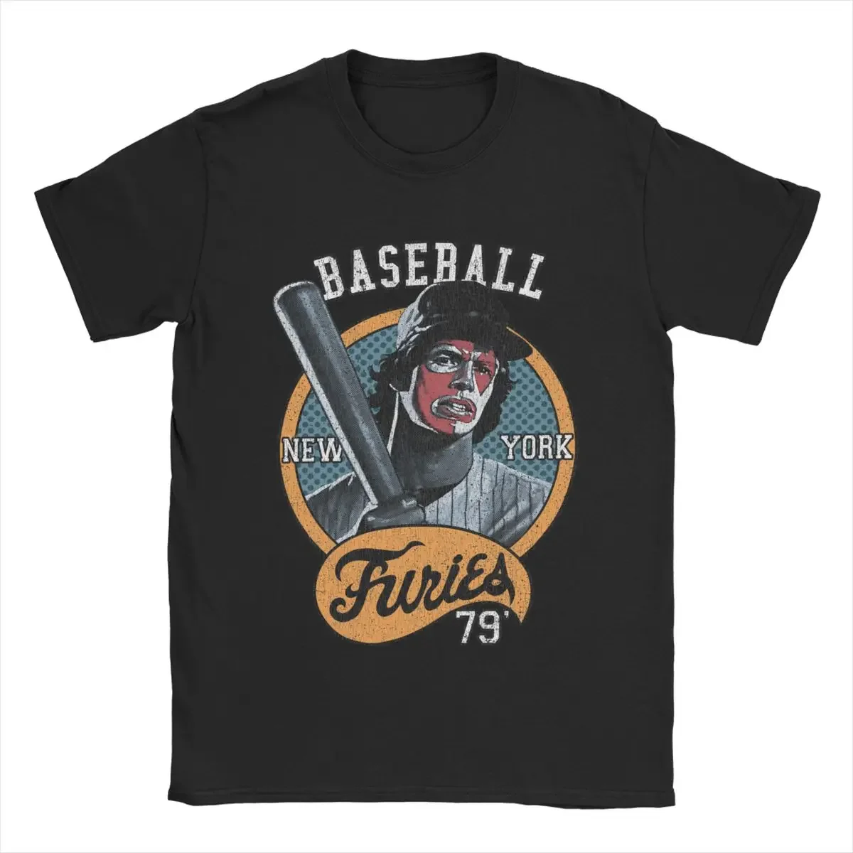 Short Sleeve Crewneck Tee Shirt New Arrival T-Shirts Men Baseball Furies The Warriors T Shirts Cotton Clothes Humor graphic