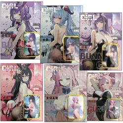 Dea storia Bunny Girl Raiden Mei Ganyu felce personaggi Anime collezione abbronzante Flash Card giocattoli dei cartoni animati regalo di natale