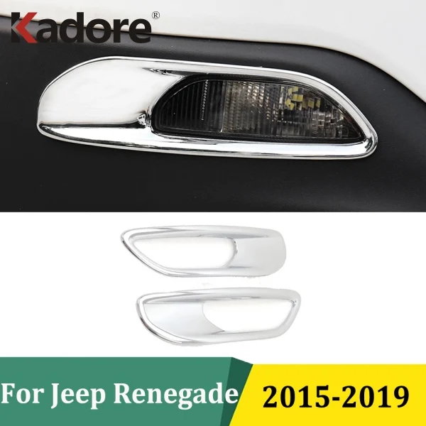 

Для Jeep Renegade 2015 2016 2017 2018 2019 передние дневные ходовые огни, крышка лампы, поворотный сигнал, накладка, автомобильные аксессуары