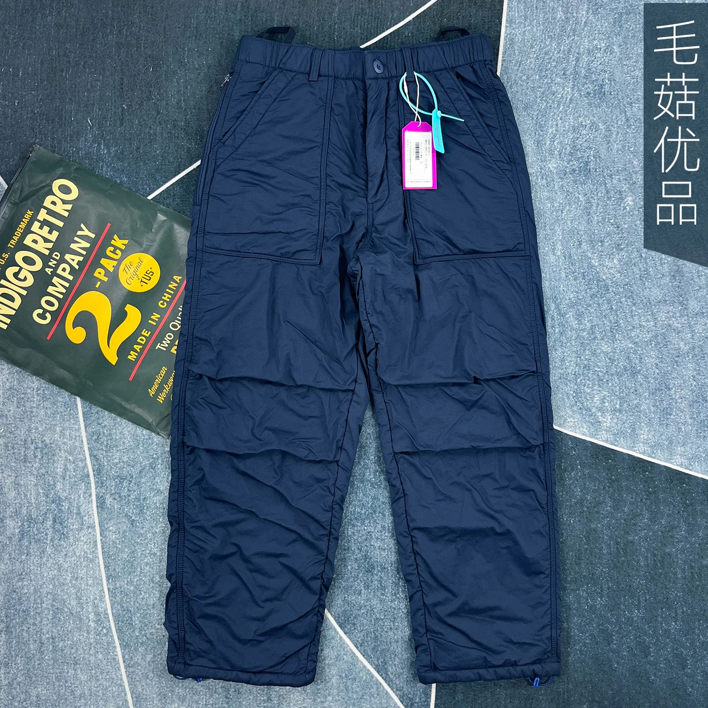 

Мужские свободные повседневные брюки прямого кроя — зимние теплые брюки на флисовой подкладке, брюки-карго в японском стиле с регулируемыми манжетами