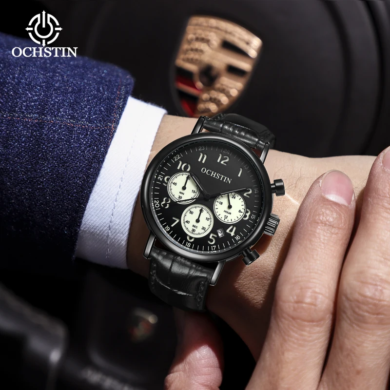 Ochstinprominente celebrity series personality simple watch multifunctional quartz movement waterproof men's quartz watch