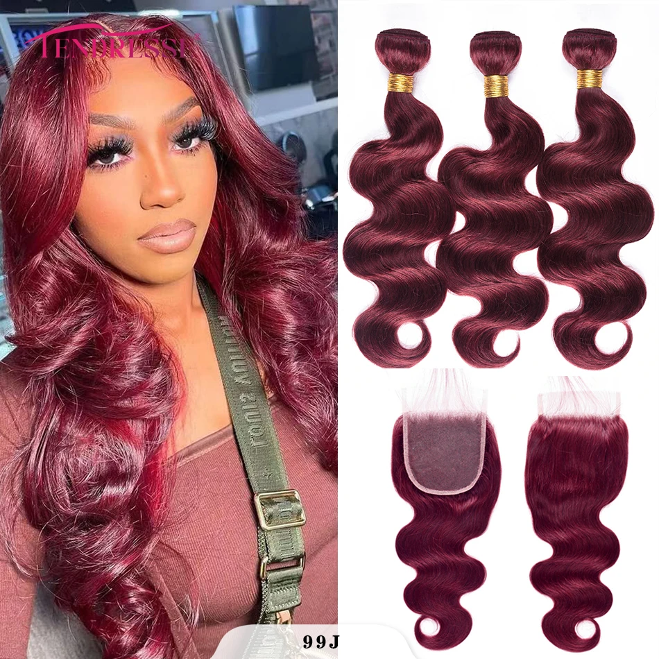 Tedresse brazylijskie ludzkie włosy 3 wiązki z zamknięciem 100% ludzkich włosów Ombre Remy BodyWave ludzkie włosy 4x4 zamknięcie koronki wolna część